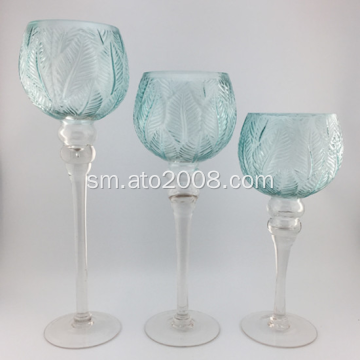 Glass Candughtyd Seater seti o 3